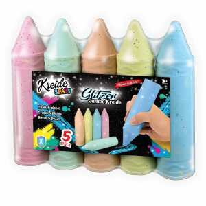 Jumbo Kreide 5er, hellrosa, hellgrün, hellorange, hellgelb,, hellblau,