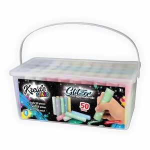 Straßenmalkreide 50er, 6 Farben grau, gelb, rosa,, lila, blau, grün,