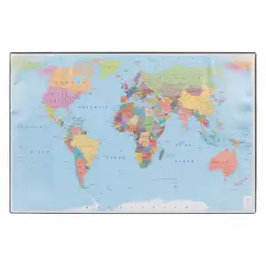 Schreibunterlage Idena PP Weltkarte, 58,5x38,5cm