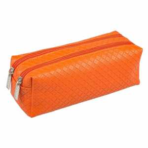 Idena Doppel-Faulenzer orange, weiches PU-Außenmaterial Rautenprägung