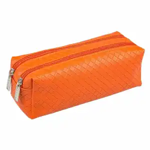 Idena Doppel-Faulenzer orange, weiches PU-Außenmaterial Rautenprägung