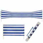 Windschutz 600x80cm blau weiß, gestreift, 5...
