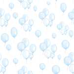 Serviette 24x24cm Petit Ballons bleu, 3-lagig, 20...