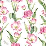 Serviette 24x24cm Chaînes de Tulipes pink, 3-lagig,...