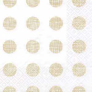 Serviette 24x24cm Melissa gold/perlweiß, 3-lagig, 20 Stück, ti-flair