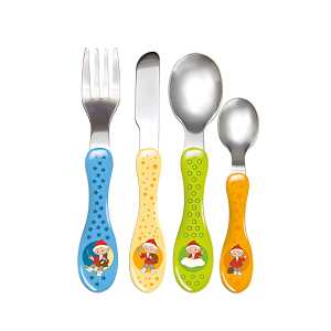 Sandmann, 4-tlg Besteckset Messer, Gabel, Esslöffel, Teelöffel