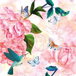 Serviette 24x24cm Lovely spring, 3-lagig, 20 Stück, Paper+Design