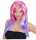 Zweifarbige Perücke pink/ 8003558095704