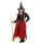 Kinderkostüm Hexe rot/schwarz Set Gr.158, Kleid mit Unterrock, Hut,