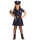 Kinderkostüm Polizistin Kleid Hut Gr. 128, mit Funkgerät Handschellen