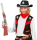 Kinderkostüm Cowboy Weste schwarz Gr.128