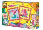 Glitzerkunst, 6 Aufkleberkarten 4 Farben glänzender...