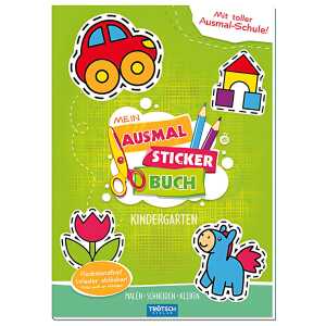 Trötsch Mein Ausmal Sticker Buch Kindergarten, ab 3 Jahren, Trötsch