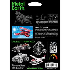 Metal Earth: Tri-Wing Fokker Roter Baron