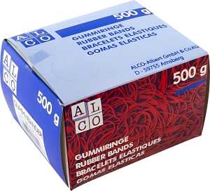 Gummibänder, naturfarben, 150 x 4 mm, Schachtel à 0,5 kg