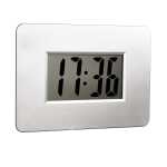Alco LCD-Uhr, silberfarben, Alarmfunktion, exkl. Batterie...