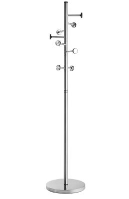 Alco Standgarderobe Edelstahl, gebürstet 182cm Ø 41 silber