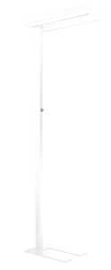 LED-Stehleuchte, Aluminium, weiß, Raster, 4.000K, stufenlos dimmbar, 2 x 168 LEDs, 80W