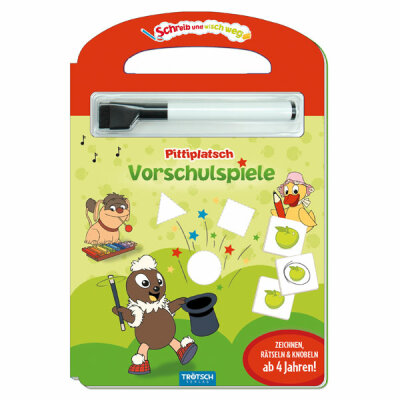 Trötsch SWW Vorschulspiele Pitti 17 x 25 cm, Pappenbuch mit Stift