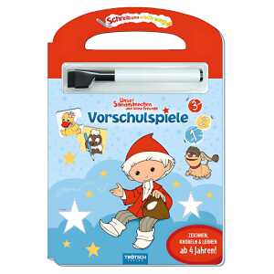 Trötsch SWW Vorschulspiele Sandmann 17 x 25 cm, Pappenbuch mit Stift