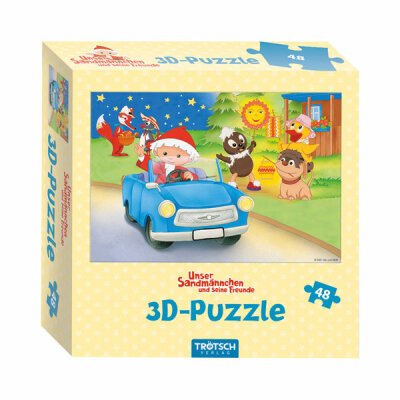 Trötsch 3D-Puzzle SM u Freunde Trabi 15 x 15 cm, 48 Teile Puzzle: 25 x 17,5 cm, ohne PAZ