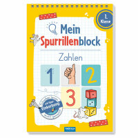 Spurrillenblock Zahlen 14,8 x 22cm, 24 Blatt Wire-O