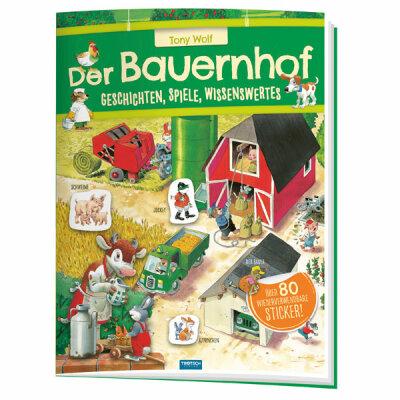 Trötsch Stickerbuch Der Bauernhof 23 x 31 cm, 32 S.+4 Stickers. Beschaeftigungsbuch