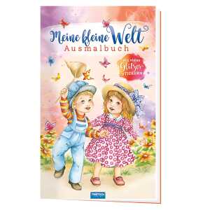 Meine kleine Welt – Ausmalbuch 12 x 25 cm, 16 Seiten mit Glitzerlack