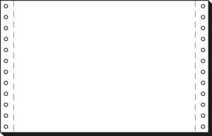Computerpapier 6 " x 240 mm (A5 quer) - 70 g/m² - 1x 4000 Blatt