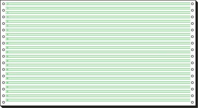 SIGEL 08371 DIN-Computerpapier - grüne Lesestreifen 1/6" - 8 " x 375 mm  - 60 g/m² - 1x 2000 Blatt