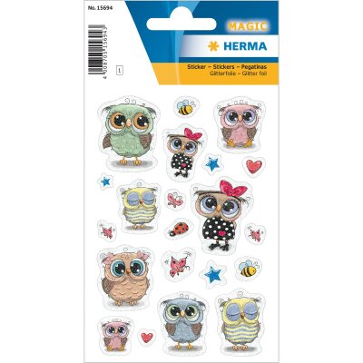 Herma Sticker MAGIC Tiere Euli & Friends beglimmert 1 Bl