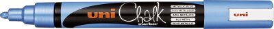 UNI-BALL Marker UNI CHALK MARKER PWE-5M met.blau