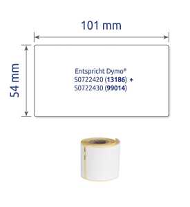 Zweckform Rollenetiketten 54x101mm weiß 12 RL AS0722420