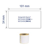 Zweckform Rollenetiketten 54x101mm weiß 12 RL AVERY ZWECKFROM AS0722420