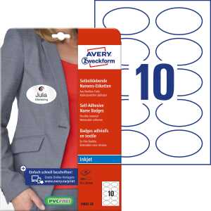 AVERY ZWECKFORM J4882-20 ovalNamensetiketten 85x50mm wei? 200ST