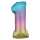 Folienballon Zahl 1 Regenbogen pastell 86cm, Amscan