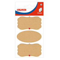 Herlitz Kraftpapiersticker Motiv 1, 3 Bogen