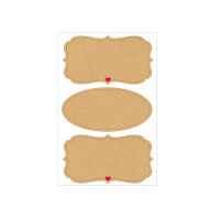 Herlitz Kraftpapiersticker Motiv 1, 3 Bogen