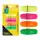 Textmarker Mini 4 Farben, leuchtende Farben, Strichstärke 1-4mm