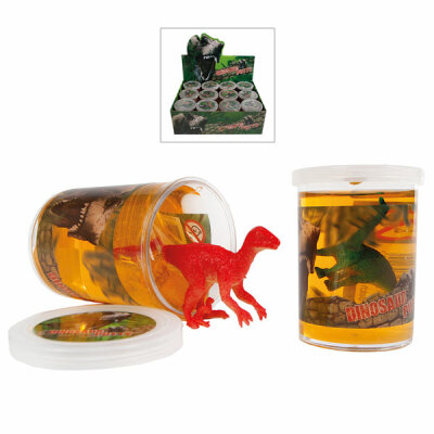 DinoWorld Putty 7,5cm  mit Dinosaurier, Silikonmasse zum Rollen, Verdrehen und Formen,, trocknet nicht aus, ab 3 Jahren, Van Manen