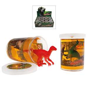 DinoWorld Putty 7,5cm mit Dinosaurier, Silikonmasse zum Rollen,