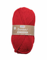 Premium Strickgarn  50g rot, Wolle aus 100% Acryl, ca....