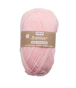 Premium Strickgarn 50g rosa, Wolle aus 100% Acryl, ca. 140m,