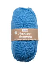 Premium Strickgarn 50g blau, Wolle aus 100% Acryl, ca. 140m,