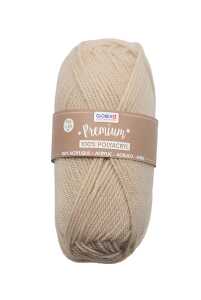 Premium Strickgarn 50g beige, Wolle aus 100% Acryl, ca. 140m,