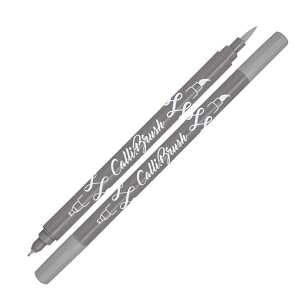 Calli.Brush Pinselstift Grey Nr.2, Double-Tip Kalligrafie-Spitze 2 mm