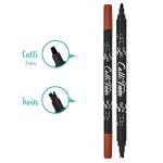 Calli.Brush Pinselstift TWIN Aubergine, zwei...
