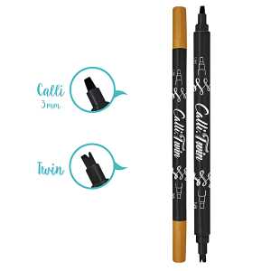 Calli.Brush Pinselstift TWIN Maple, zwei Kalligrafiespitzen