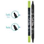 Calli.Brush Pinselstift TWIN Lime, zwei Kalligrafiespitzen