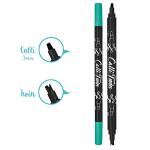 Calli.Brush Pinselstift TWIN Turquoise, zwei...